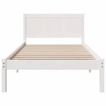 vidaXL Cadre de lit Blanc 80 x 200 cm Bois de pin massif