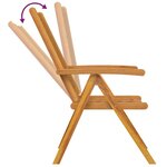 vidaXL Fauteuil inclinable 4 Pièces Marron 57 x 71 x 90cm bois