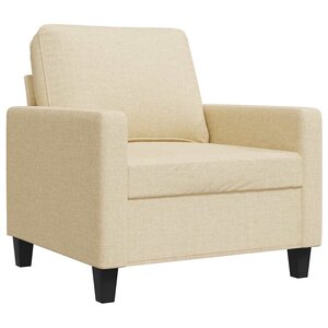 vidaXL Fauteuil Crème 60 cm Tissu