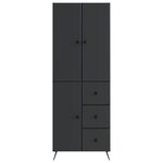 vidaXL Ensemble de Meubles 2 Pièces Noir Bois d'ingénierie