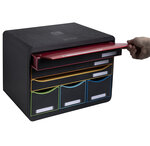 Module De Classement Storebox 6 Tiroirs Black Office - Noir/arlequin - Exacompta