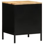 vidaXL Ensemble de tables de chevet 2 Pièces 40x35x50 cm Bois massif brut de manguier