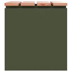 vidaXL Banc de jardin Vert olive 40 x 40 x 43 cm Acier
