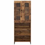 vidaXL Haut Armoire Bois Ancien 69 5 x 34 x 180 cm Bois d'ingénierie