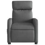 vidaXL Fauteuil inclinable électrique Gris foncé Tissu