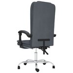 vidaXL Fauteuil de massage inclinable de bureau Gris foncé Velours