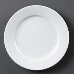 Assiettes à bord large blanches 310(ø)mm - lot de 6 - olympia -  - porcelaine