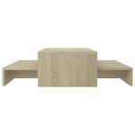 vidaXL Set de tables basses gigognes chêne sonoma bois d'ingénierie