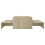 vidaXL Set tables basses gigognes Chêne 100x100x26 5 cm Aggloméré