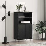 vidaXL Haut Armoire Noir 60 x 36 x 110 cm Bois d'ingénierie