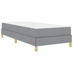 vidaXL Lit à ressorts avec matelas Gris clair 90 x 200 cm tissu