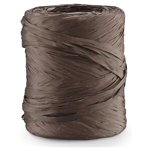 Bolduc effet raphia chocolat 15 mm x 200 m