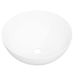 vidaXL Lavabo blanc 36x15 cm céramique rond