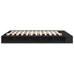 vidaXL Cadre de lit sans matelas noir 200x200 cm