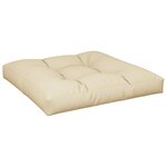 vidaXL Coussins de palette lot de 2 beige tissu