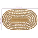 vidaXL Tapis de surface Naturel 152 x 245 cm Jute