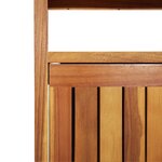 vidaXL Table console de jardin 110x35x75 cm bois massif d'acacia