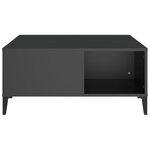 vidaXL Table basse noir 80x80x36 5 cm bois d'ingénierie