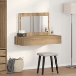 vidaXL Table de Maquillage Murale en Chêne 100x40x70 cm