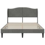 vidaXL Cadre de lit avec tête de lit Gris foncé 140 x 200 cm Velours