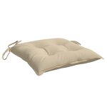 vidaXL Coussins de chaise lot de 4 beige 50x50x7 cm tissu oxford