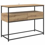 vidaXL Table console avec tiroir Chêne artisanal 100 x 40 x 75 cm