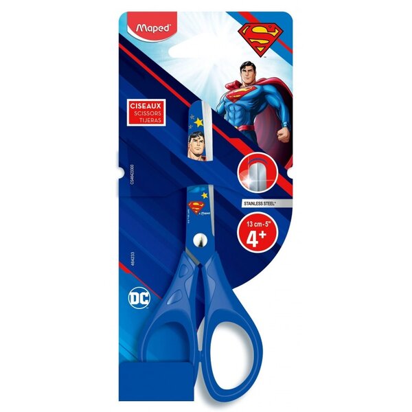 Maped Ciseaux SUPERMAN  rond  130 mm  bleu