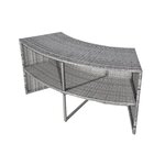 Étagère double pour spa 4 places  gris polyrotin