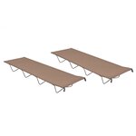 vidaXL Lits de camping 2 Pièces 180x60x19 cm Tissu Oxford et acier Taupe