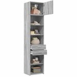 vidaXL Armoire de rangement mince sonoma gris 50x42 5x225 cm