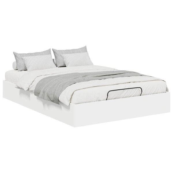 vidaXL Cadre de lit ottoman avec stockage Blanc 193 x 120 x 25 cm