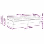 vidaXL Cadre de lit d'angle avec matelas Autre 2 Pièces Gris Velours