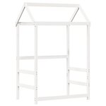vidaXL Cadre de lit avec toit blanc 90x200 cm bois de pin massif