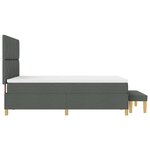 vidaXL Lit à ressorts avec matelas Gris foncé 140 x 200 cm tissu