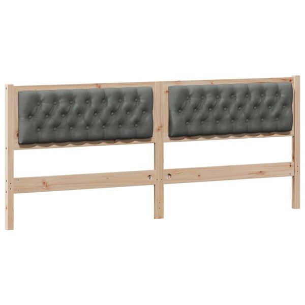 vidaXL Tête de lit marron et gris foncé 200 cm Bois massif en pin