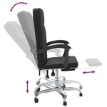 vidaXL Fauteuil inclinable de bureau Noir Similicuir