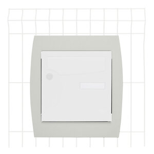 Support grillage rigide & palissade blanc crème mat sablé ral 9010ms