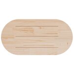 vidaXL Plateau de table 100x50x2 5 cm Bois massif Pin Ovale