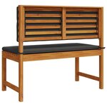vidaXL Banc de jardin avec coussins 100x50x91 cm en bois d'acacia