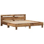 vidaXL Cadre de lit Bois ancien 200 x 200 cm Bois d'ingénierie