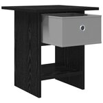 vidaXL Table de chevet Chêne noir 41 x 40 x 45 cm Bois d'ingénierie
