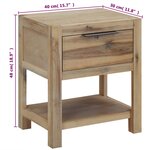 vidaXL Tables de chevet avec tiroirs 2 Pièces 40x30x48 cm Acacia solide