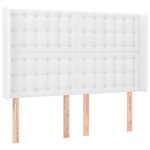 vidaXL Sommier à lattes de lit matelas LED Blanc 140x190 cm Similicuir
