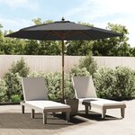 vidaXL Parasol de jardin avec mât en bois anthracite 299x240 cm