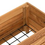 vidaXL Lit surélevé 100x40x38 cm bois de teck recyclé et acier