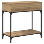 vidaXL Table console avec tiroir chêne artisanal 75 x 34 5 x 75 cm