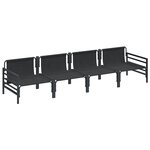 vidaXL Ensemble de canapé de jardin 4 Pièces Anthracite Acier