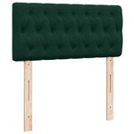 vidaXL Cadre de lit ottoman avec matelas vert foncé 100x200 cm velours
