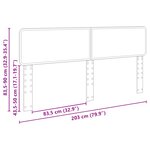 vidaXL Tête de lit Chêne noir 200 cm Bois d'ingénierie