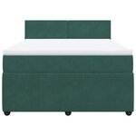 vidaXL Sommier à lattes de lit et matelas Vert foncé 140x190cm Velours
